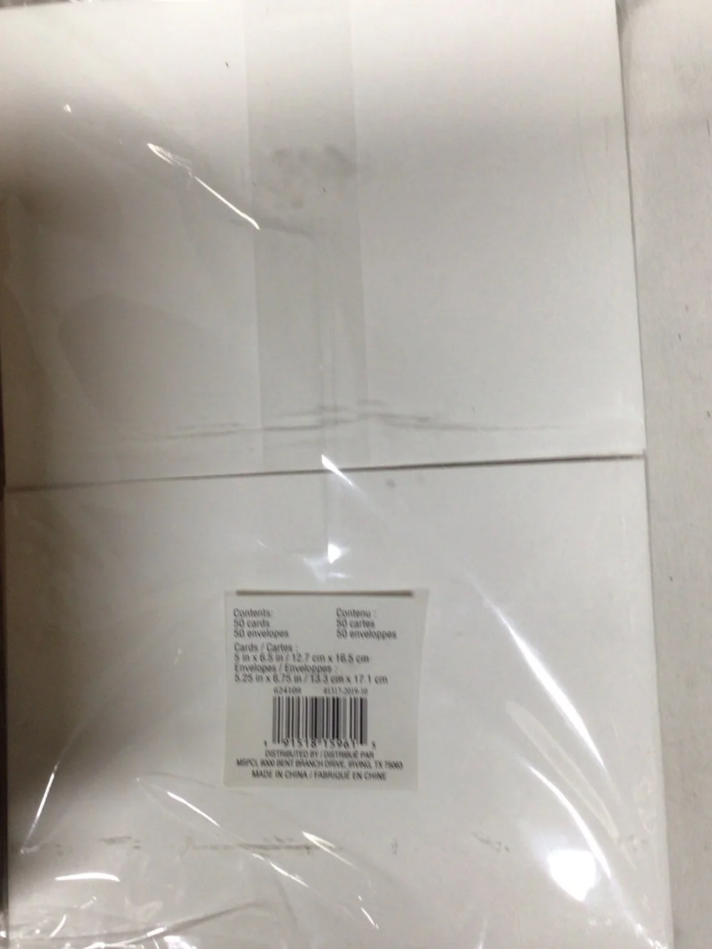 Recollections White Blank Note Card and Envelope Set